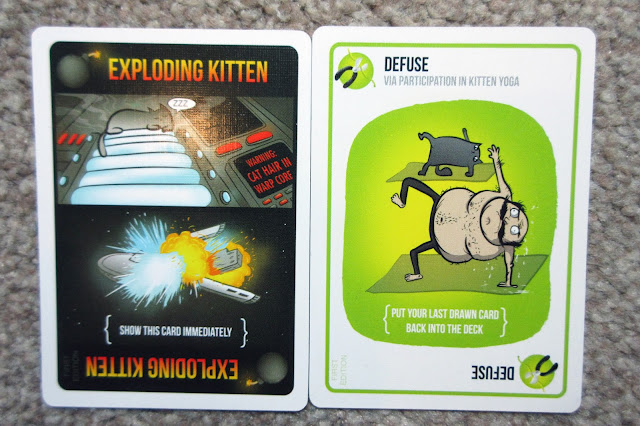 Exploding Kitten and Defuse cards