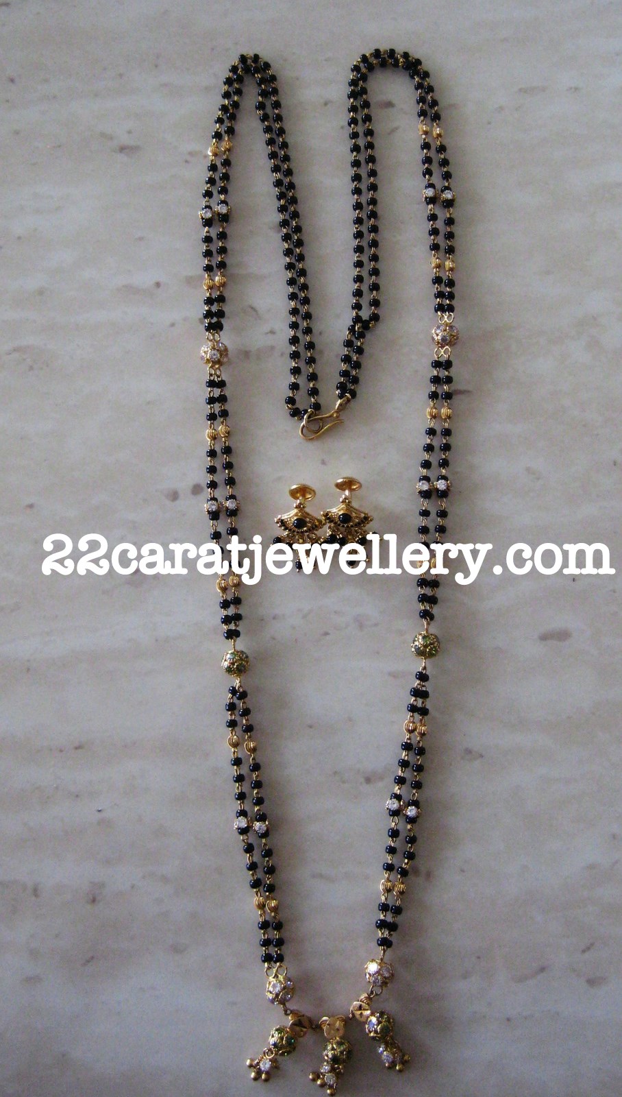 22 carat Nallapusalu/black beads Jewellery - Jewellery Designs