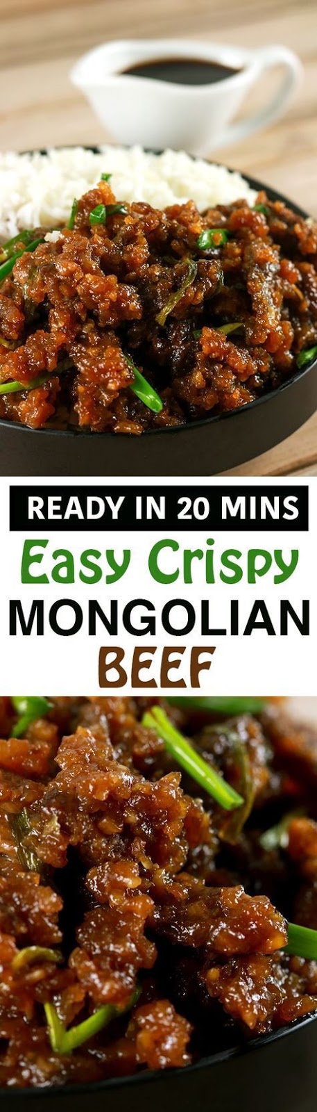 This Mongolian Beef recipe is super easy to make and uses simple, readily available ingredients! Whip this up in under 20 minutes and have the perfect mid-week dinner meal!