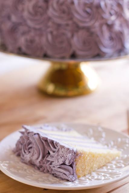 Lemon Layer Cake with Blueberry Lavender Buttercream by the wholesome pursuit {Cool Chic style Fashion}