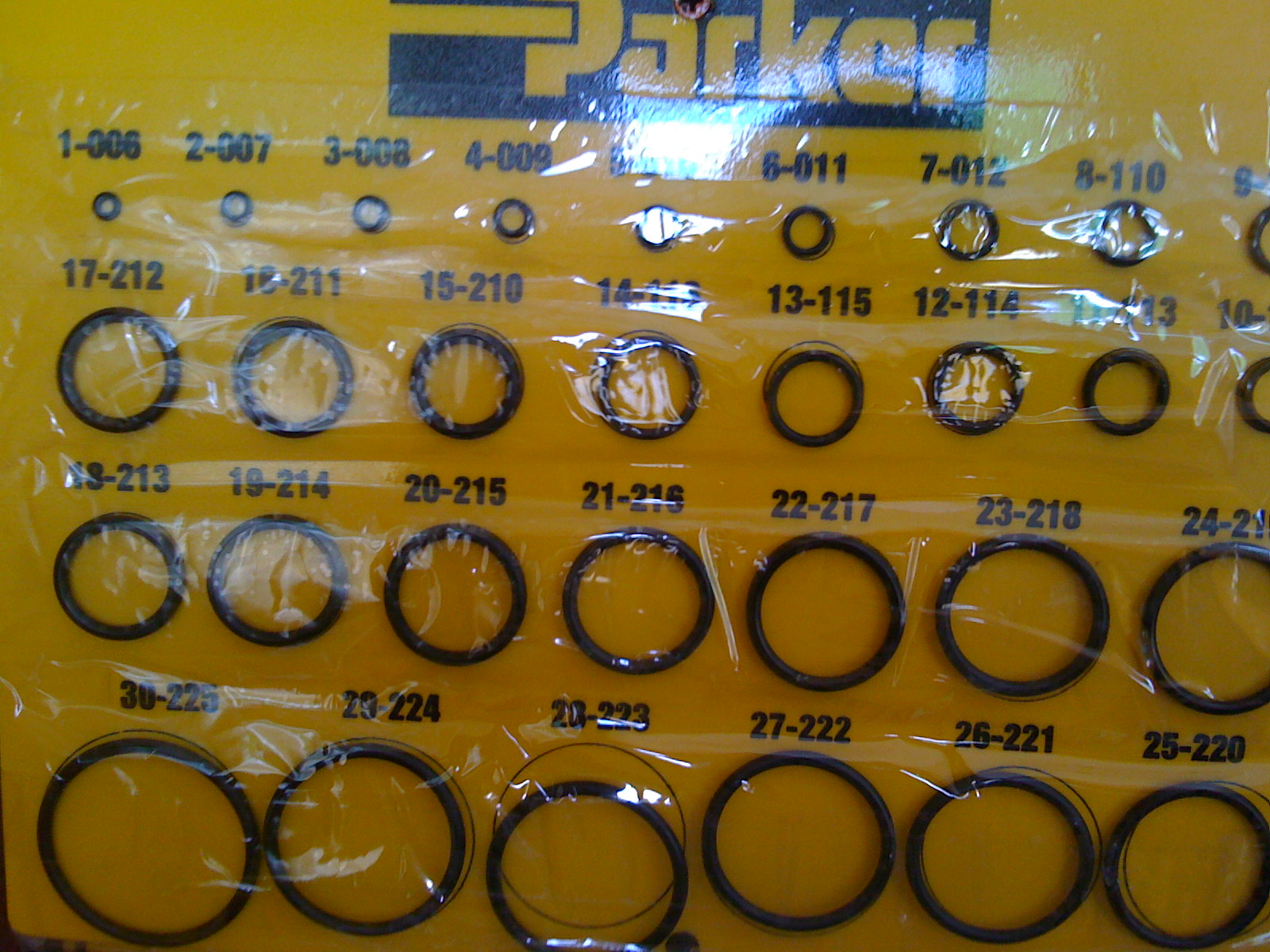 El Centro del Tornillo oring en todos los tamaños