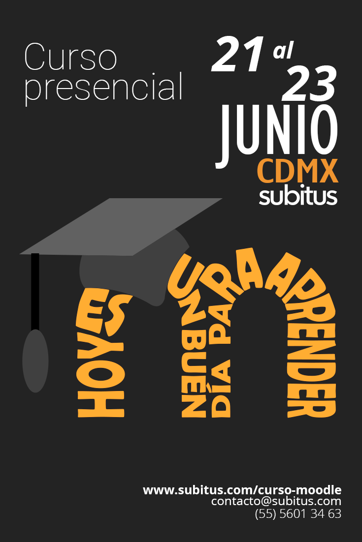 Curso taller Moodle Curso presencial de Moodle 3.4