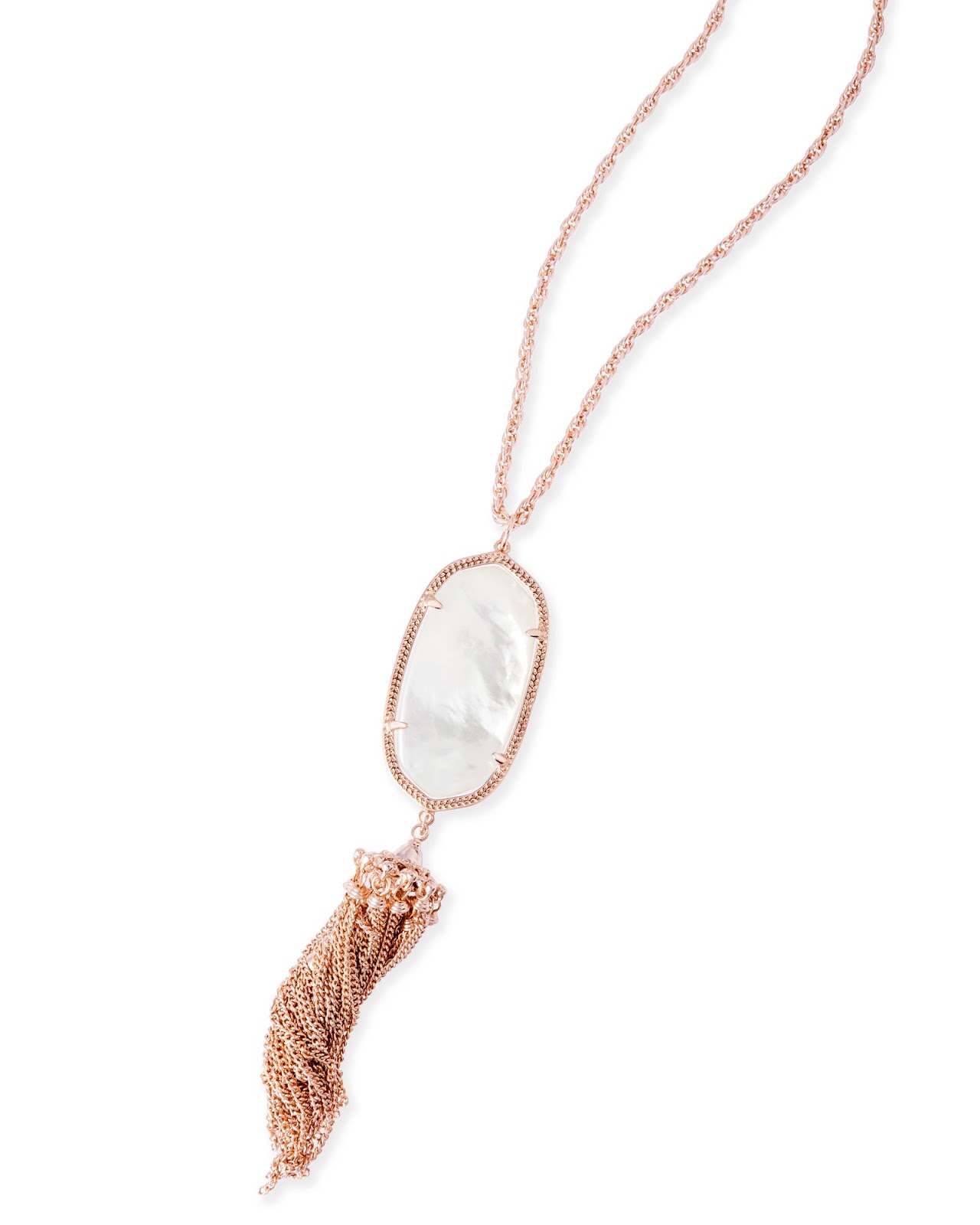 Kendra Scott Rose Gold Mother of Pearl Rayne Necklace