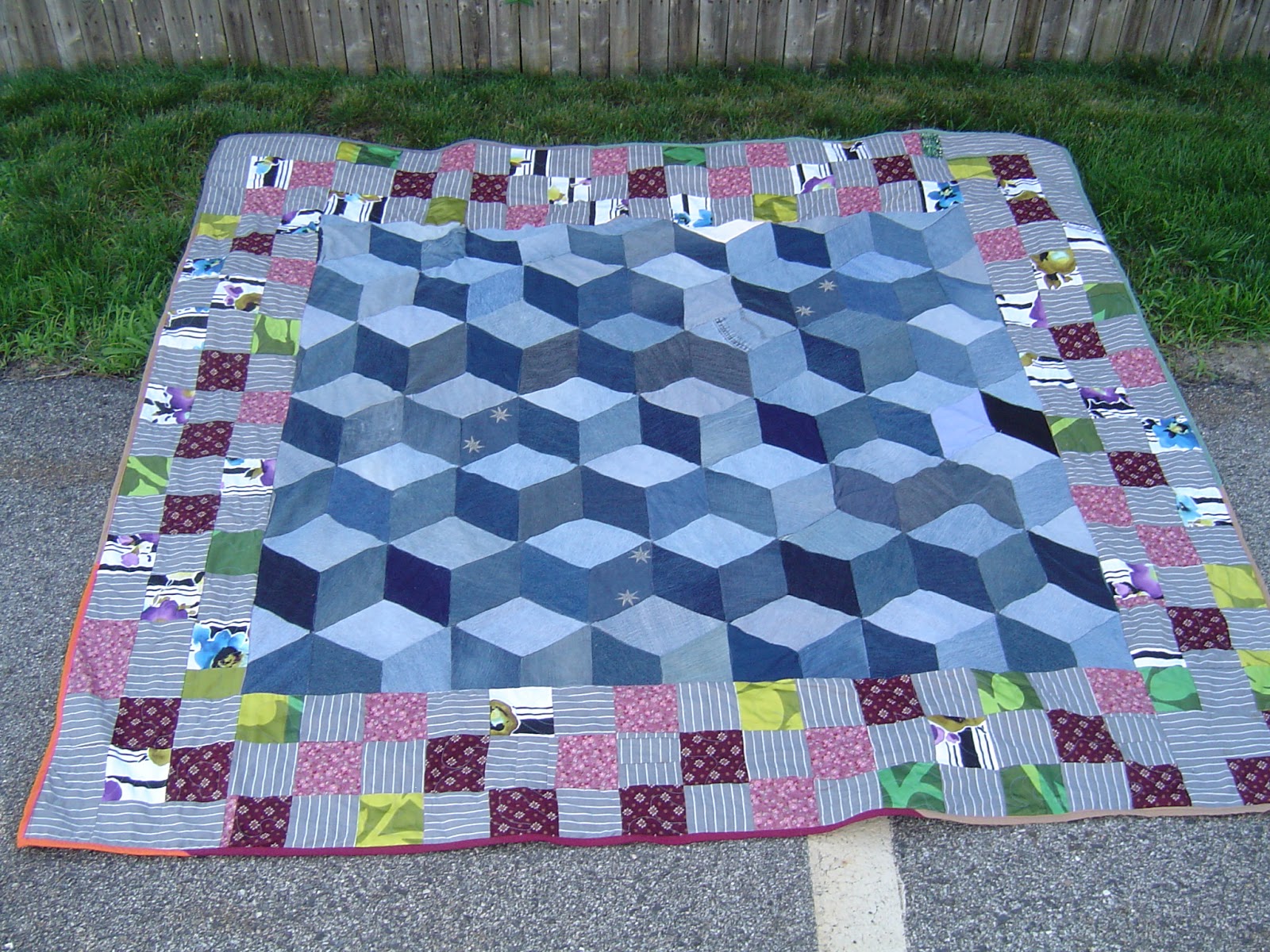 New recycled jeans quilt