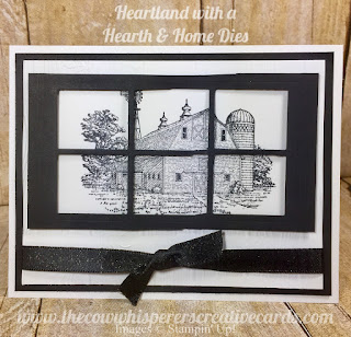 Heartland Stamp Set, Hearth & Home Dies, Pinewood Plank, Embossing Folder, Card, Stampin Up, Rustic, Country, Window