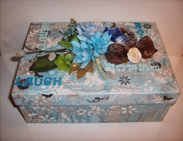 Altered Box: Loving Blue, Brown and Green