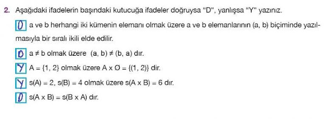 9. Sınıf Ödev Yayınları Matematik 78. Sayfa Cevapları