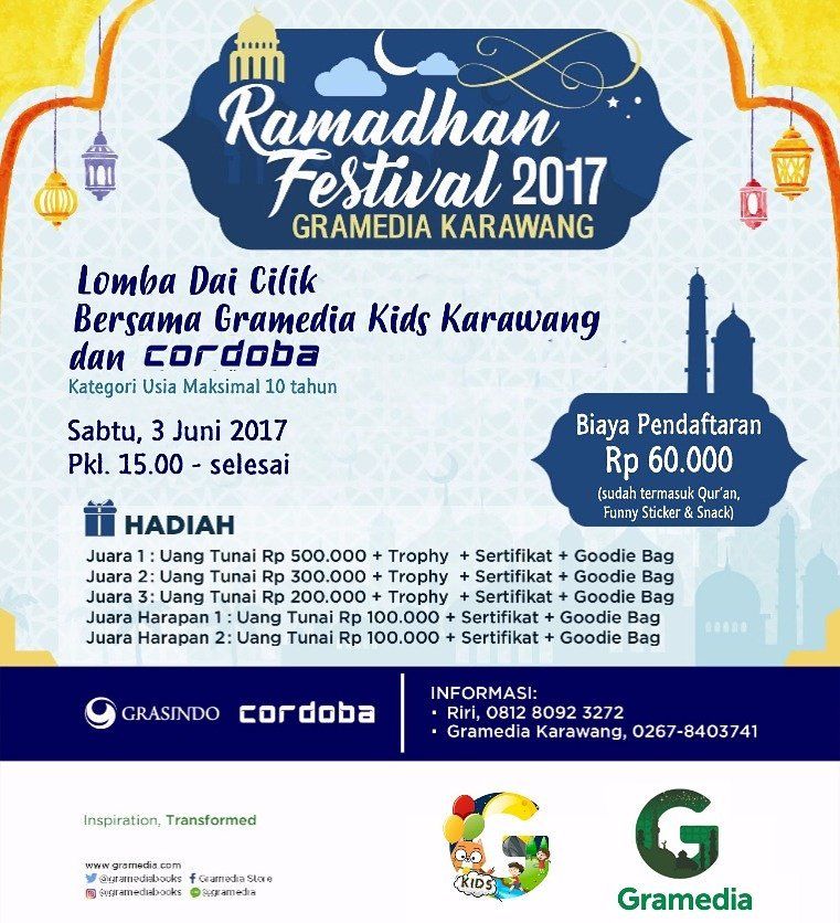 Lomba Dai CIlik Bersama Gramedia Kids Karawang dan cordoba - lomba foto