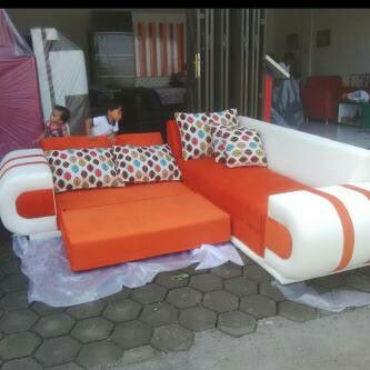 Sofa L Bed Orange Ang Semarang Hp 08968613 Pabrik Sofa L Bed Orange Ang Shm Furniture Jpg