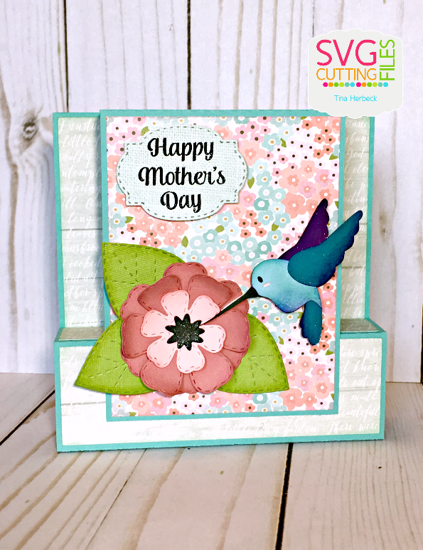 Download SVG Cutting Files: Fold Flat Tier Card for Mother's Day