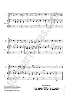 3  Clarinete Partitura de Juancito es así Sheet Music for Clarinet Music Score