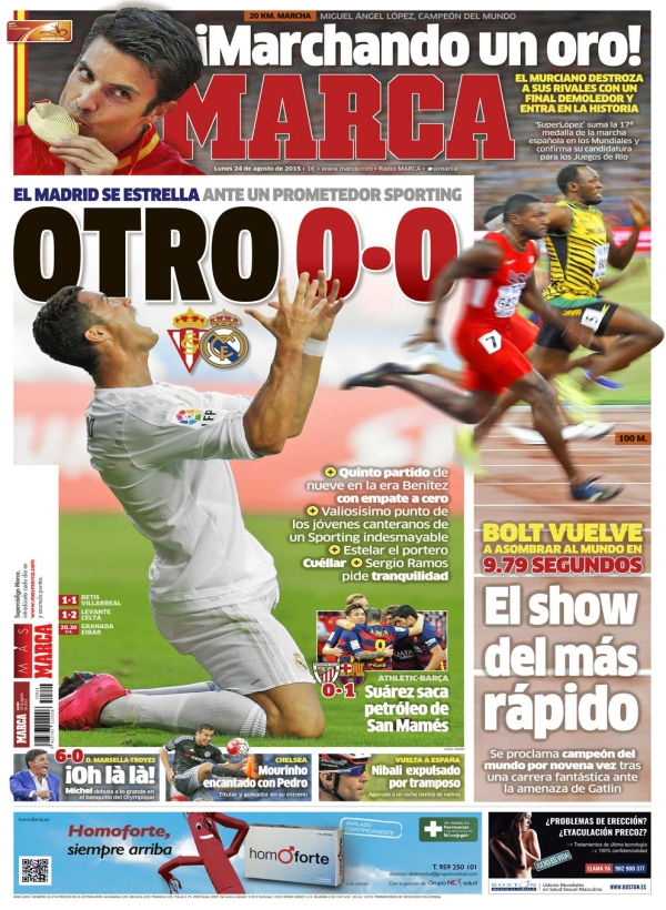 Real Madrid, Marca: "Otro 0-0"