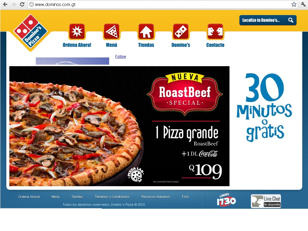 Pizza en Guatemala PIZZA DOMINOS