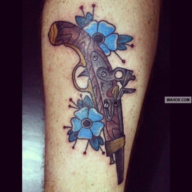 Gambar Tattoo 3D Tembak Terbaru Di Dada, Punggung, Paha, Leher, Betis, Paling Keren