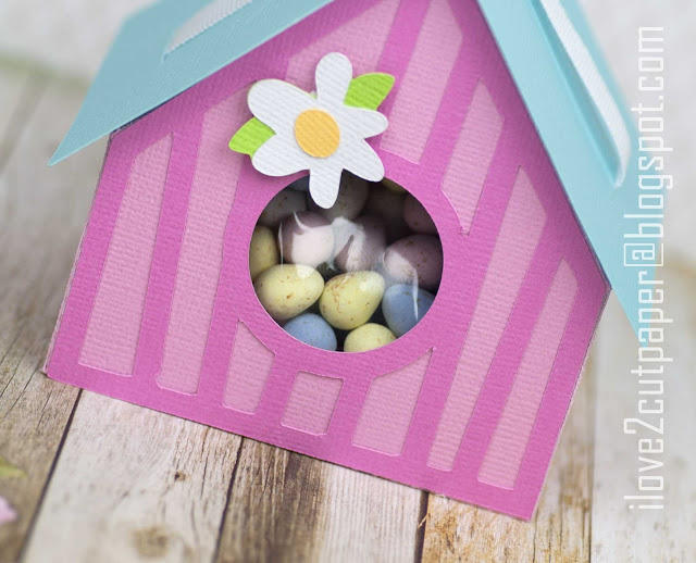 i love 2 cut paper Birdhouse Gift Box