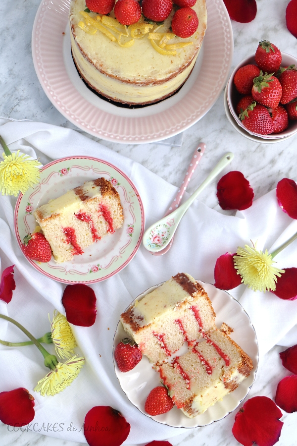 Layer Cake de Limón y Fresa