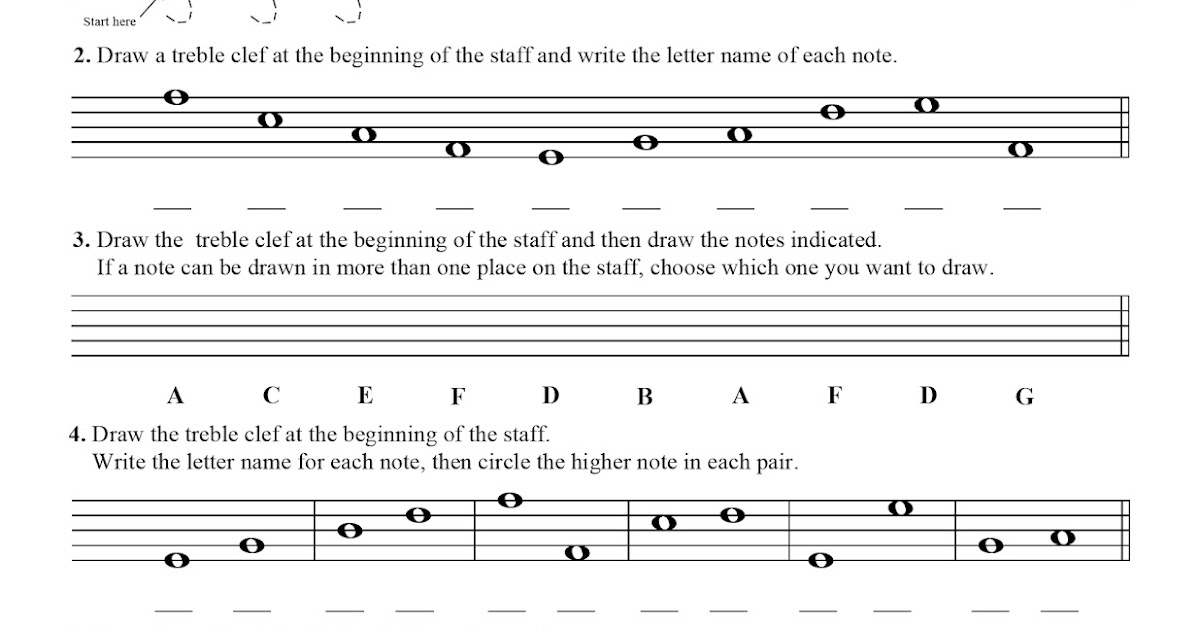 Treble Clef Notes : Notes a treble clef stock illustration