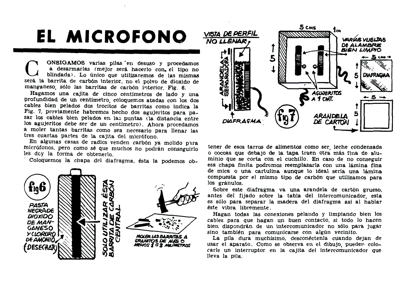 Micrófono de carbón