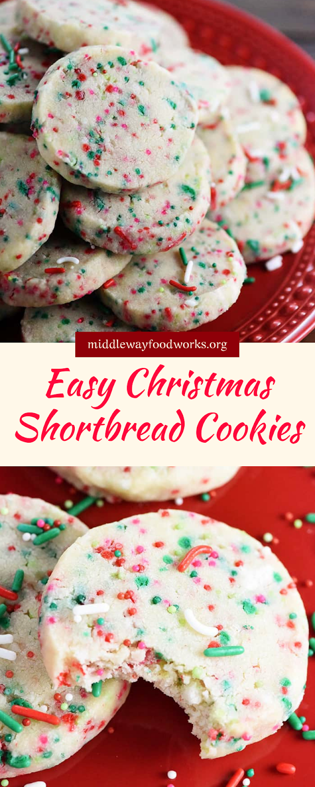 Easy Christmas Shortbread #christmas #cookies