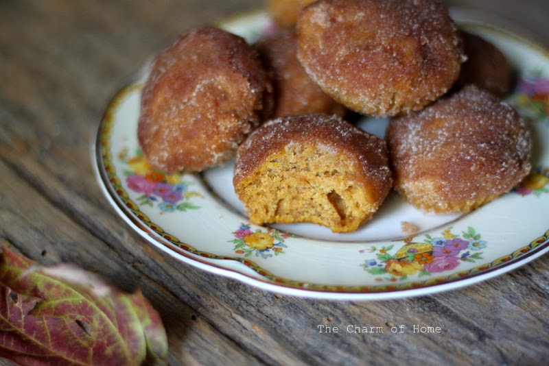 Cinnamon and Sugar Mini Pumpkin Muffins