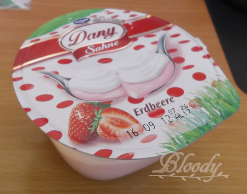 Bloody testet: Danone: Dany Sahne; Erdbeere