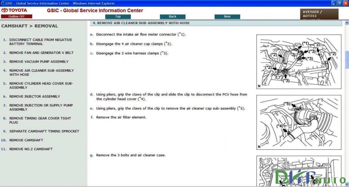 TOYOTA AVENSIS T25 SERVICE & REPAIR MANUAL UPDATE 2008 | Toyota