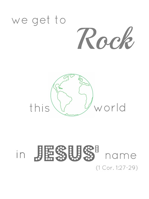 we get to rock this world in Jesus' name 1 cor 1:27-29