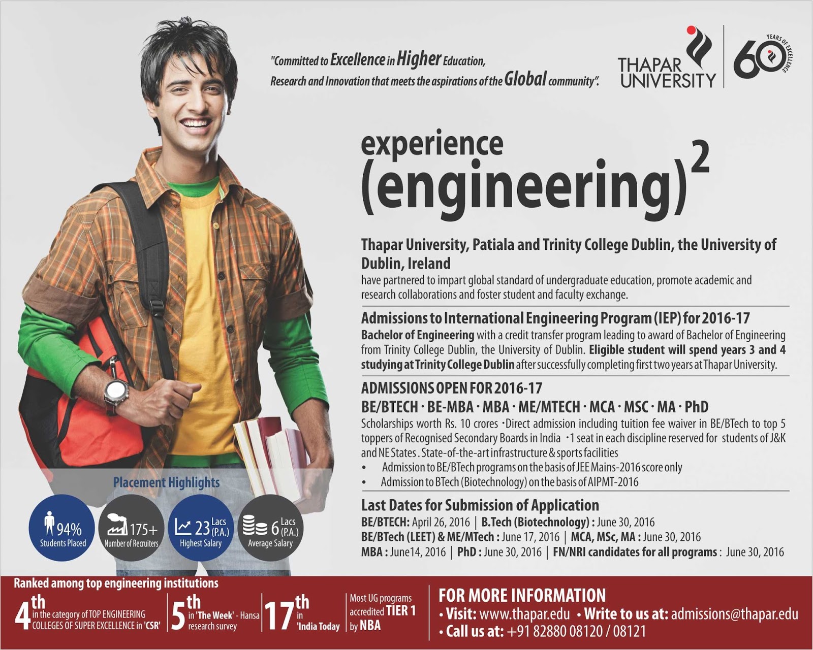 A Helping Hand: THAPAR UNIVERSITY(TIET PATIALA) ADMISSION FORM 