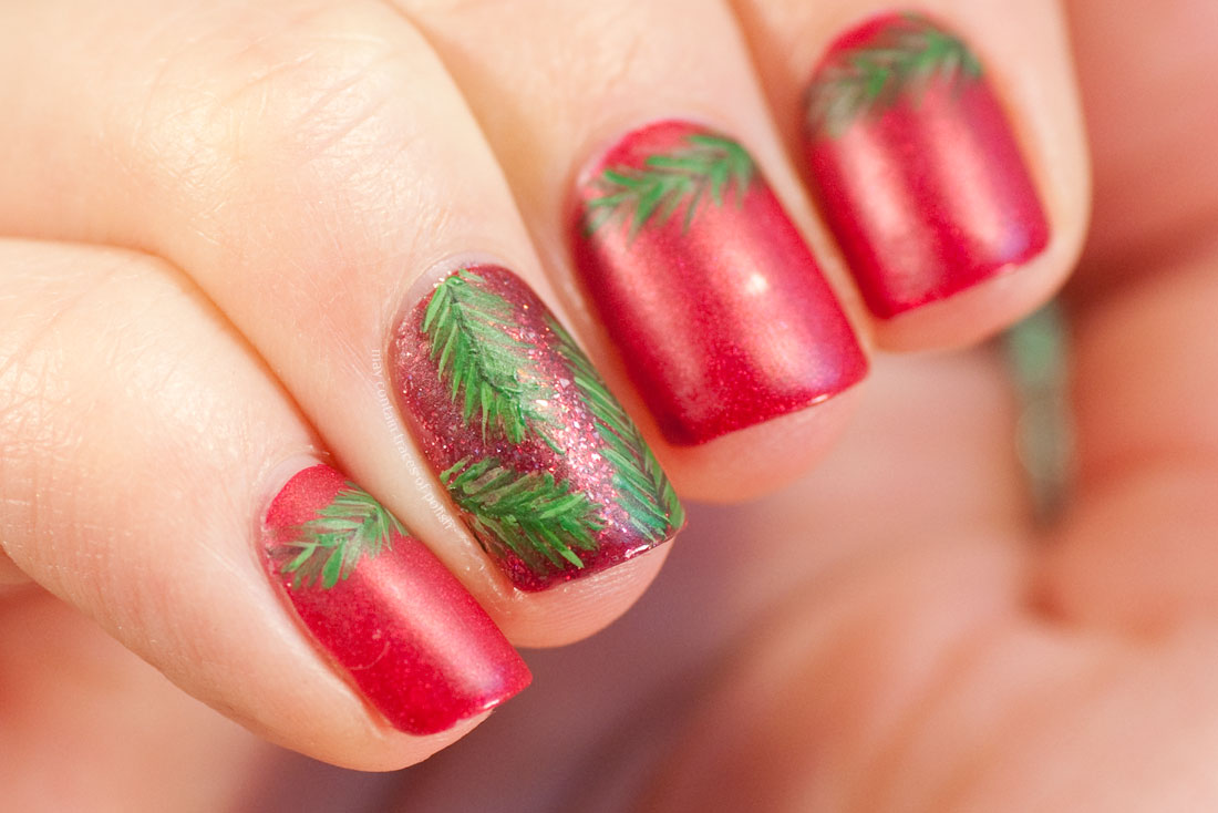 Pine Tree Nail Art May contain traces of polish