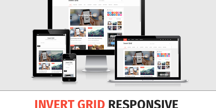 Invert Grid Responsive Blogger Template