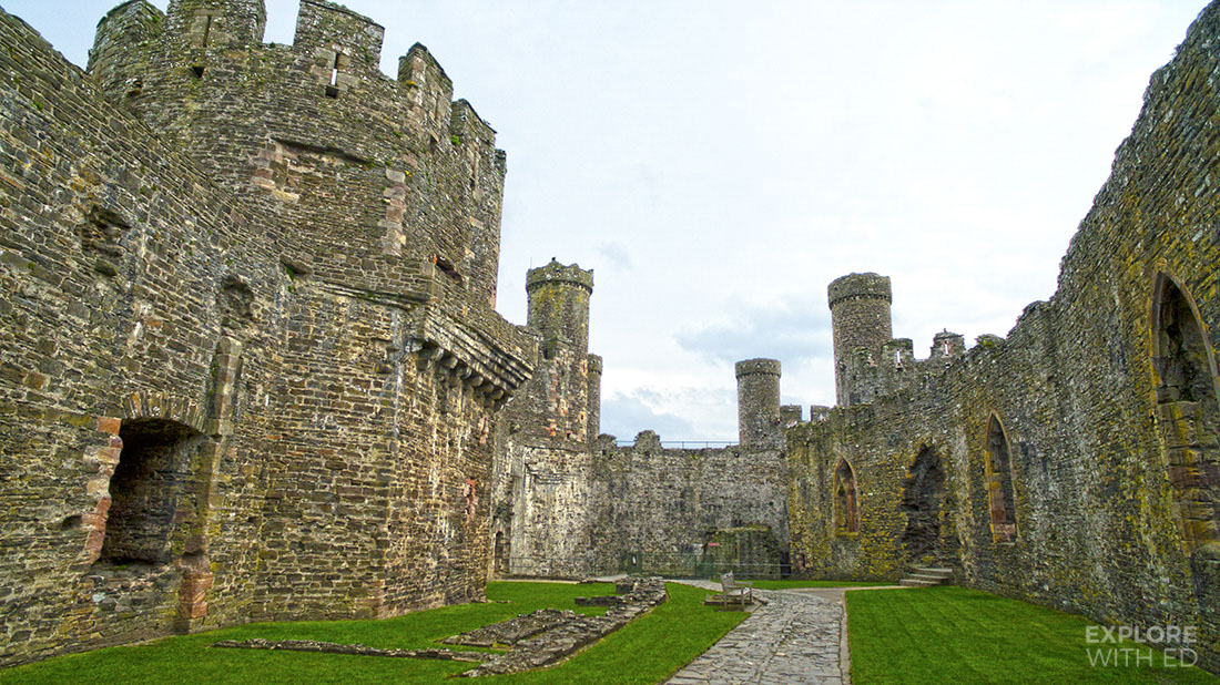 Inside Conwy Castle