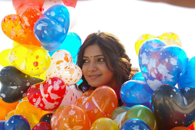 samantha with colorful balloons glamour  
images
