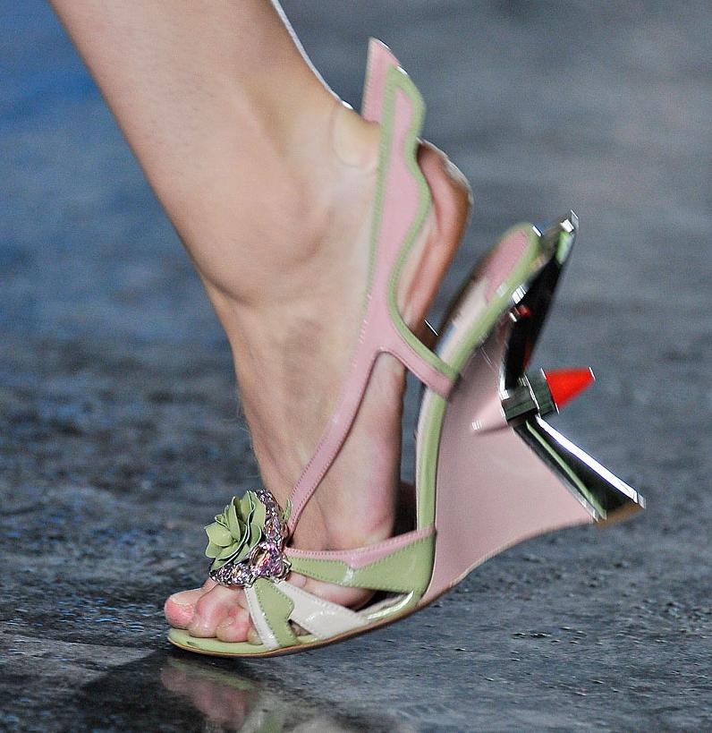 Fashion & Lifestyle: Prada Flame Shoes...Spring 2012 Womenswear