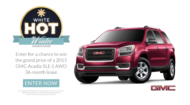 GMC Acadia Lease Giveaway | Sweeps by Shop Your Way