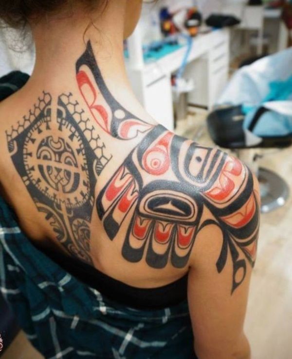 tatuaje haida para mujer