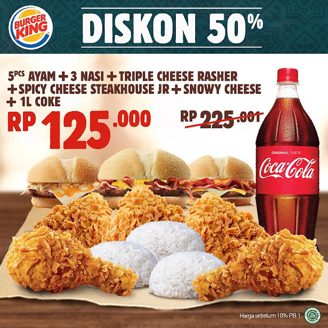 #BurgerKing - #Promo Kupon Diskon 50% Bulan Mei 2019 (s.d 31 Mei 2019) #BurgerKing - #Promo Kupon Diskon 50% Bulan Mei 2019 (s.d 31 Mei 2019)