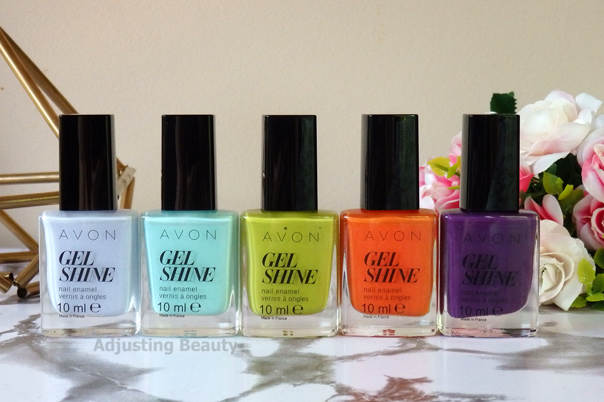 Review Avon Gel Shine Nail Enamels Whole Collection Adjusting Beauty