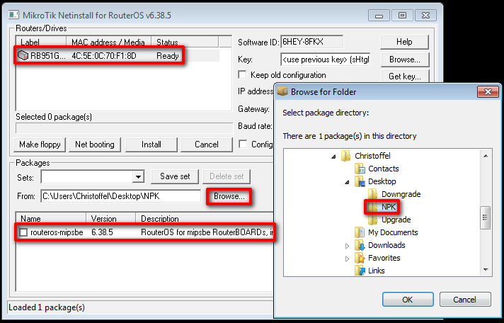 Menggunakan Netinstall pada Router mikrotik ~ Net-worqueen