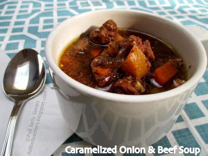 Crockpot Caramelized Onion & Beef Soup (Pot Roast Soup)
