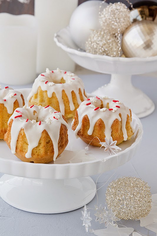Mini cakes de Ponche Crema para Navidad receta de elgatogoloso.com