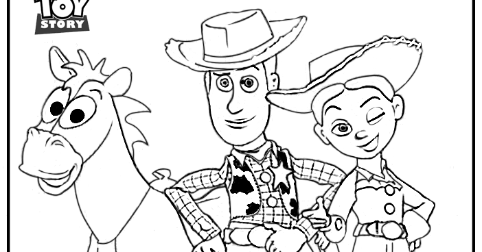 Radkenz Artworks Gallery: Toy Story 3 Coloring Page - Bullseye, Woody ...