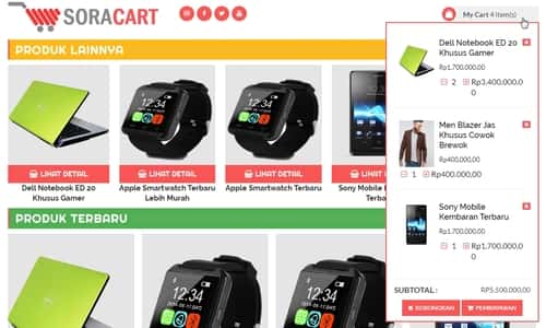 Template Sora Cart Toko Online Dengan Mata Uang Rupiah dan Whatsapp Template Sora Cart Toko Online Dengan Mata Uang Rupiah dan Whatsapp