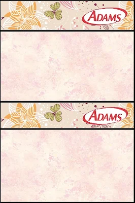 Jardín retro: etiqueta de chicles Adams para imprimir gratis. 