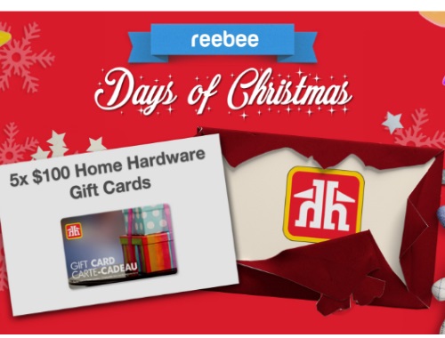Reebee $100 Home Hardware Gift Card Days of Christmas Contest Reebee $100 Home Hardware Gift Card Days of Christmas Contest