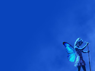 Mariposa color azul 