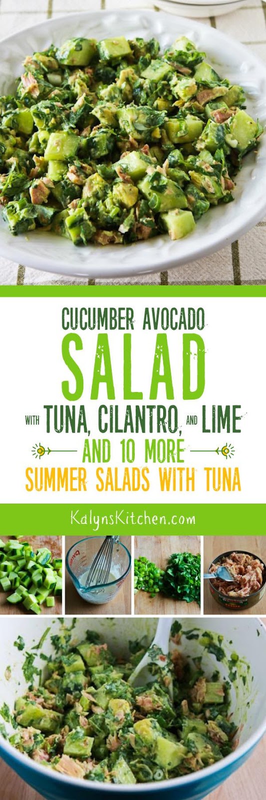 Cucumber Avocado Salad with Tuna, Cilantro, and Lime (and 10 More