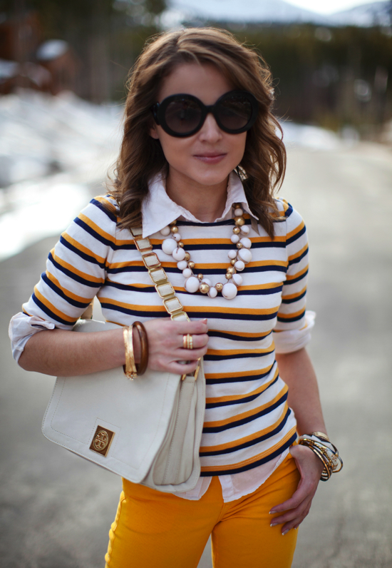 Hello, Framboise!: Prep-a-Porter: Yellow Skinnies and Stripes