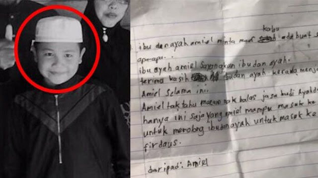 Sebelum Meninggal Terbakar, Hafidz Cilik Ini Kirim Surat Ke Ayah Ibunya, Isinya Bikin Nangis