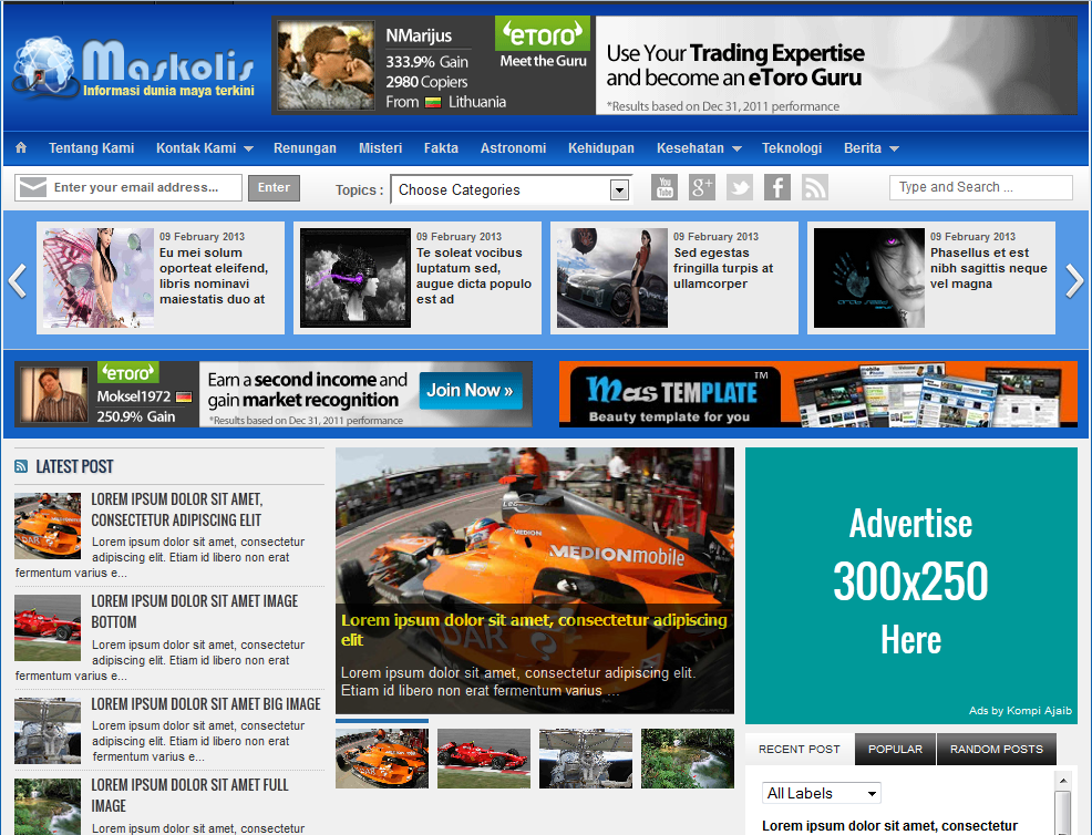 Maskolis Magazine Blogger Template Templates Gallery Maskolis Magazine Blogger Template
