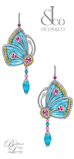 Brilliant Luxury * Jacob & Co. 'Papillon' Earrings
